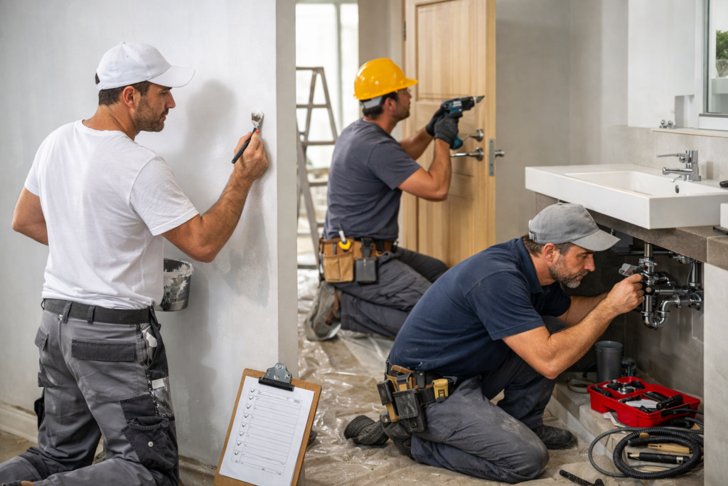 Corvoyeur fin de chantier plomberie peinture menuiserie